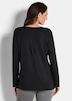 Elegantes Chiffonshirt mit Jersey-Details