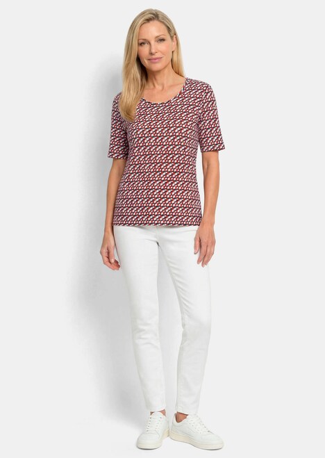 Viscose shirt met spannende 3D-print