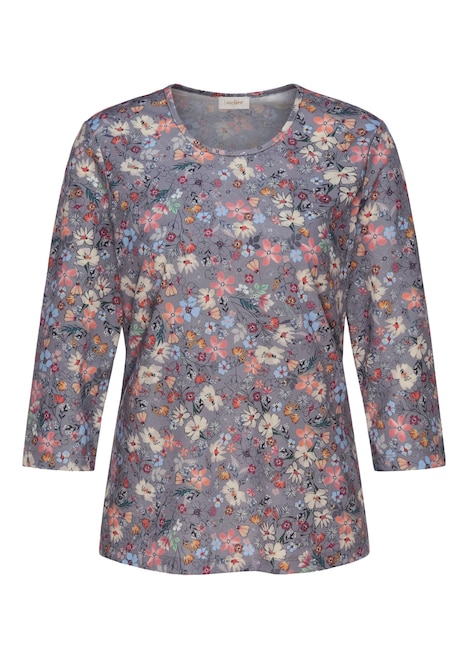 Bedrukt shirt met bloemenprint