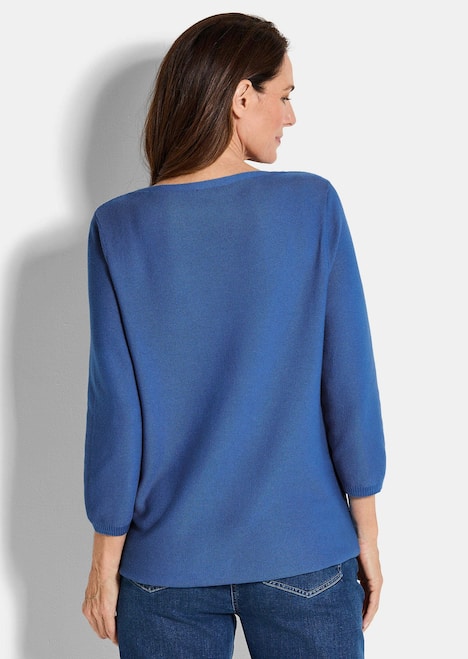 Eleganter Baumwollpullover, Halbarm