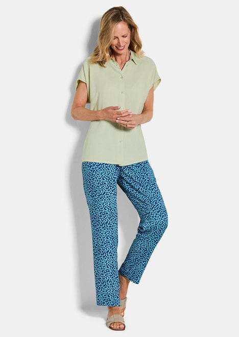 Viskosebluse mit Hemdkragen