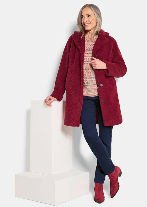 Kuscheliger Teddymantel, Reverskragen