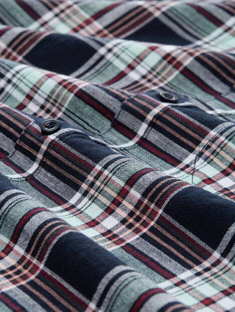 Regular Fit Kurzarmhemd mit Karomuster