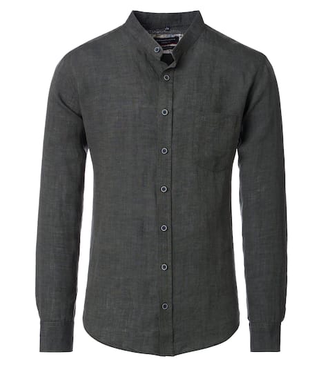 Leinenhemd uni Casual Fit