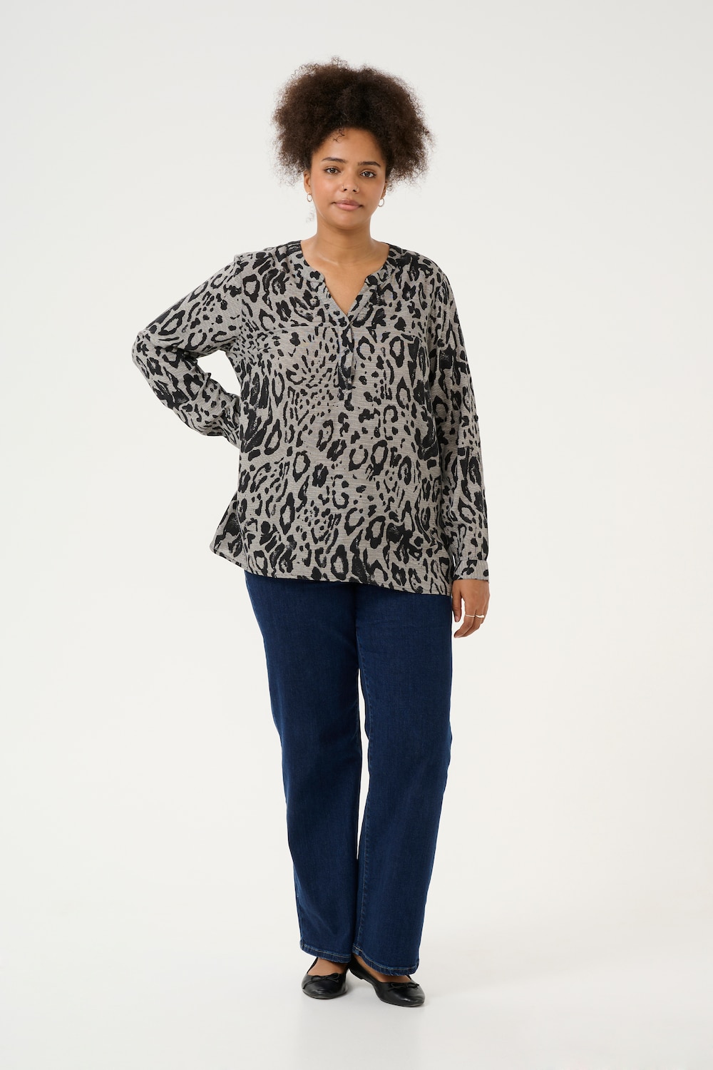 Langarm-Bluse Regular fit