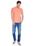 Herren Modisches Strick-Polo , Orange