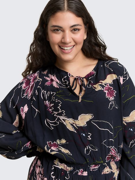 Maxi-Kleid mit Blumenmuster