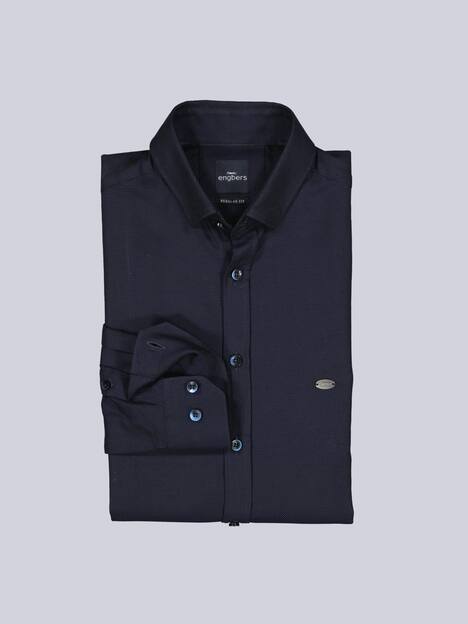 engbers Herren Hemd uni , Saphirblau