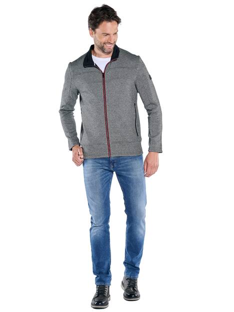 engbers Herren Sweatjacke mit Stehkragen , Grau