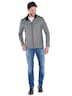 engbers Herren Sweatjacke mit Stehkragen , Grau