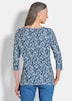 Halbarm Viskoseshirt im Allover-Design