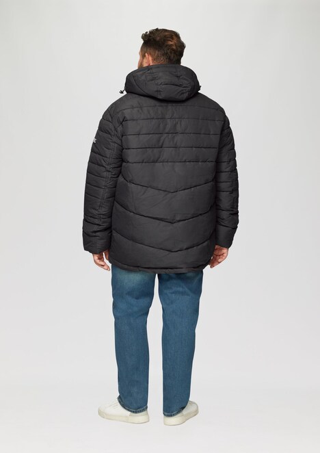 Gesteppte Jacke mit abnehmbarer Kapuze