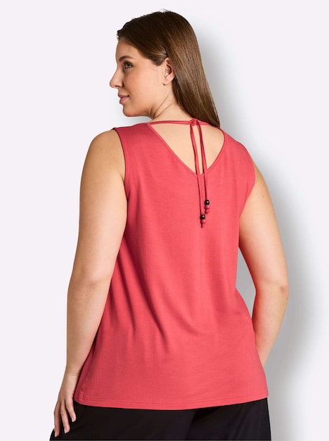 Shirttop Shirttop mit Bindeband im Nacken Ärmellos