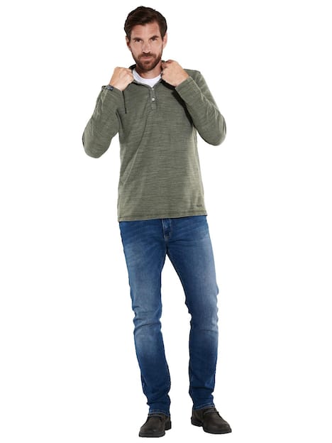 engbers Herren Langarm-Shirt uni , Oliv