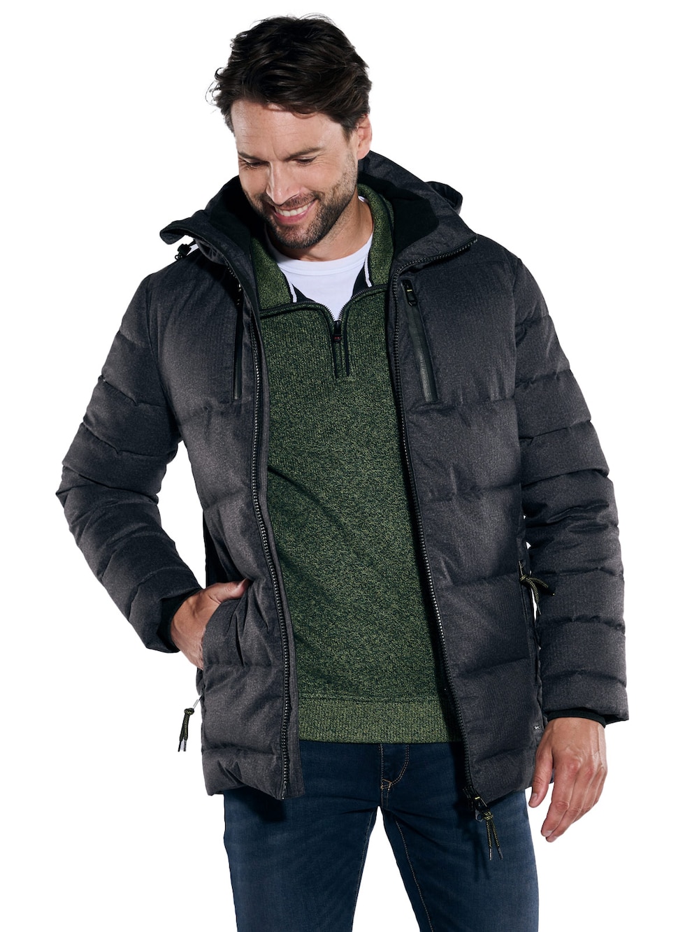 engbers Herren Steppjacke slim fit , Anthrazit