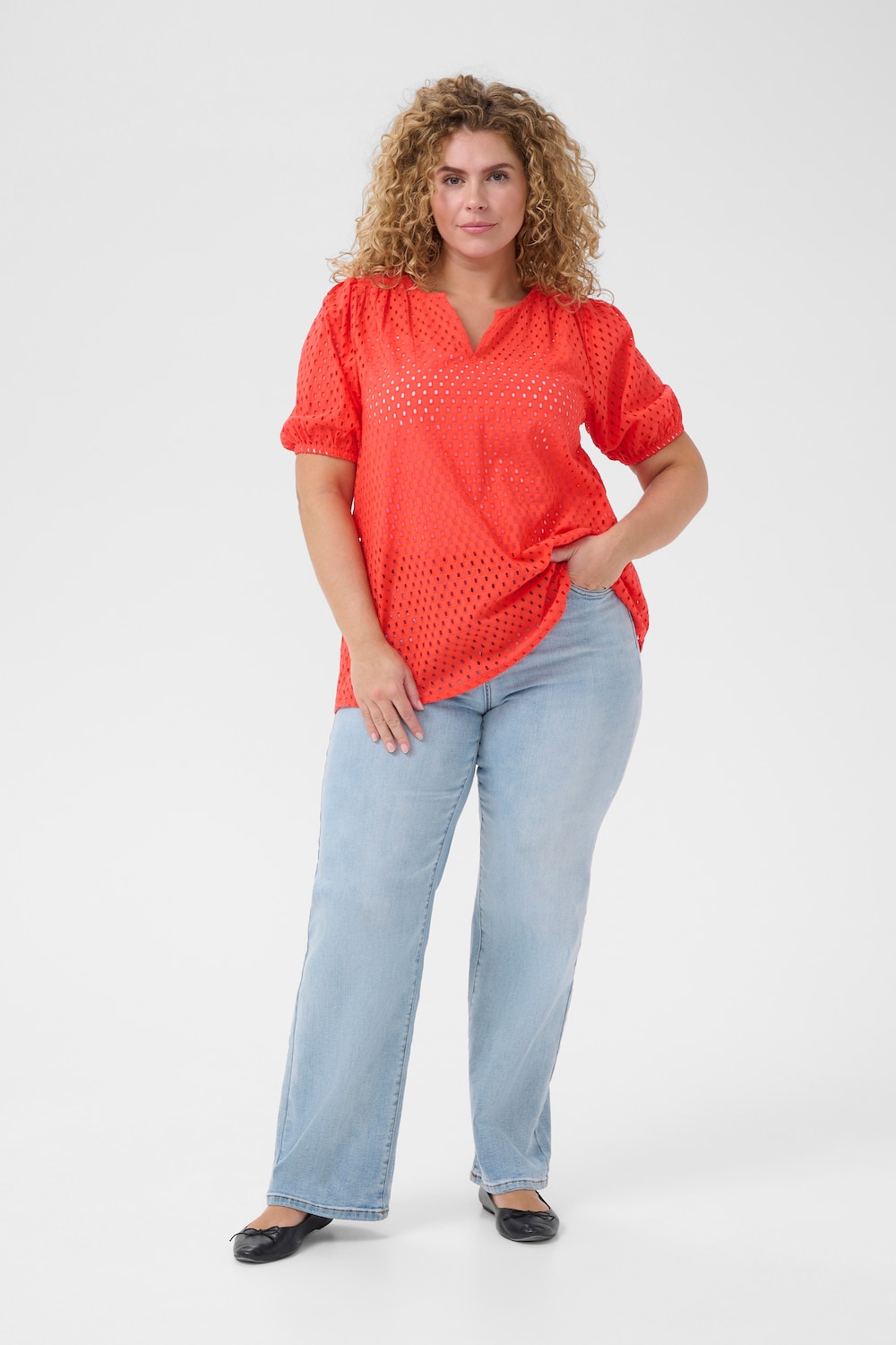 Kurzarm-Bluse Regular fit