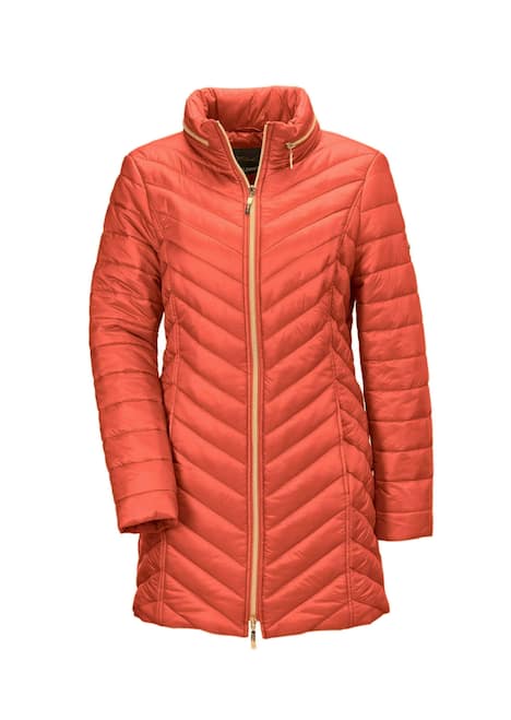 GOLDNER Gewatteerd jack Flatteus, licht, lang gewatteerd jack