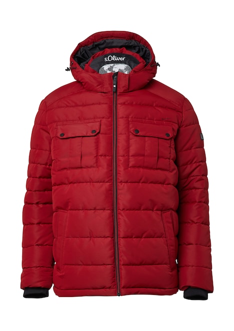 Sportive Puffer-Jacke mit abnehmbarer Kapuze