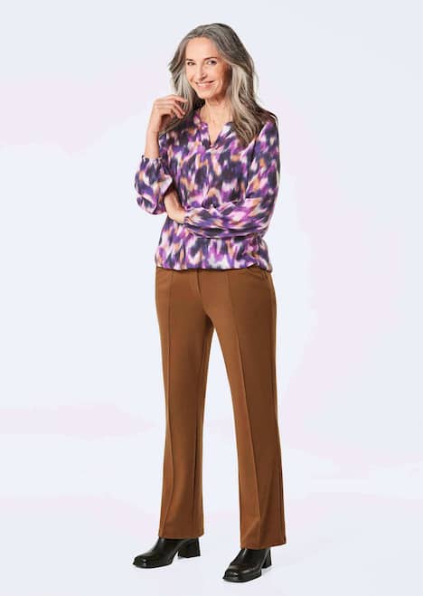 GOLDNER Blouse Gedessineerde blouse met tuniekhals