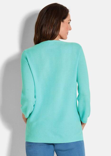 Eleganter Baumwollpullover, Halbarm