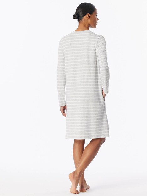 Schiesser Damen Nachthemd Casual Essentials - silbergrau-mel.