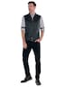 Herren Sakkoweste mit Zipper , Anthrazit