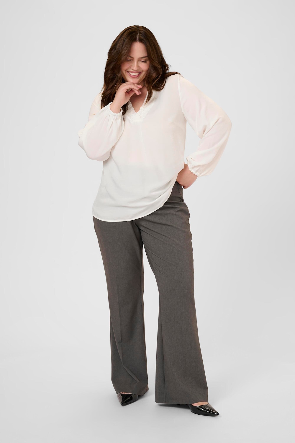 Langarm-Bluse Regular fit