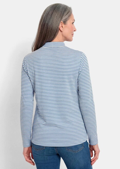 Ringelshirt mit Stehkragen