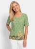 Viscose shirt met bloemen- en bladerenprint