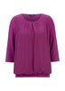 Chiffon-Shirt mit 3/4-Arm, Rundhals