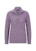 Melange-Cardigan mit Reißverschluss