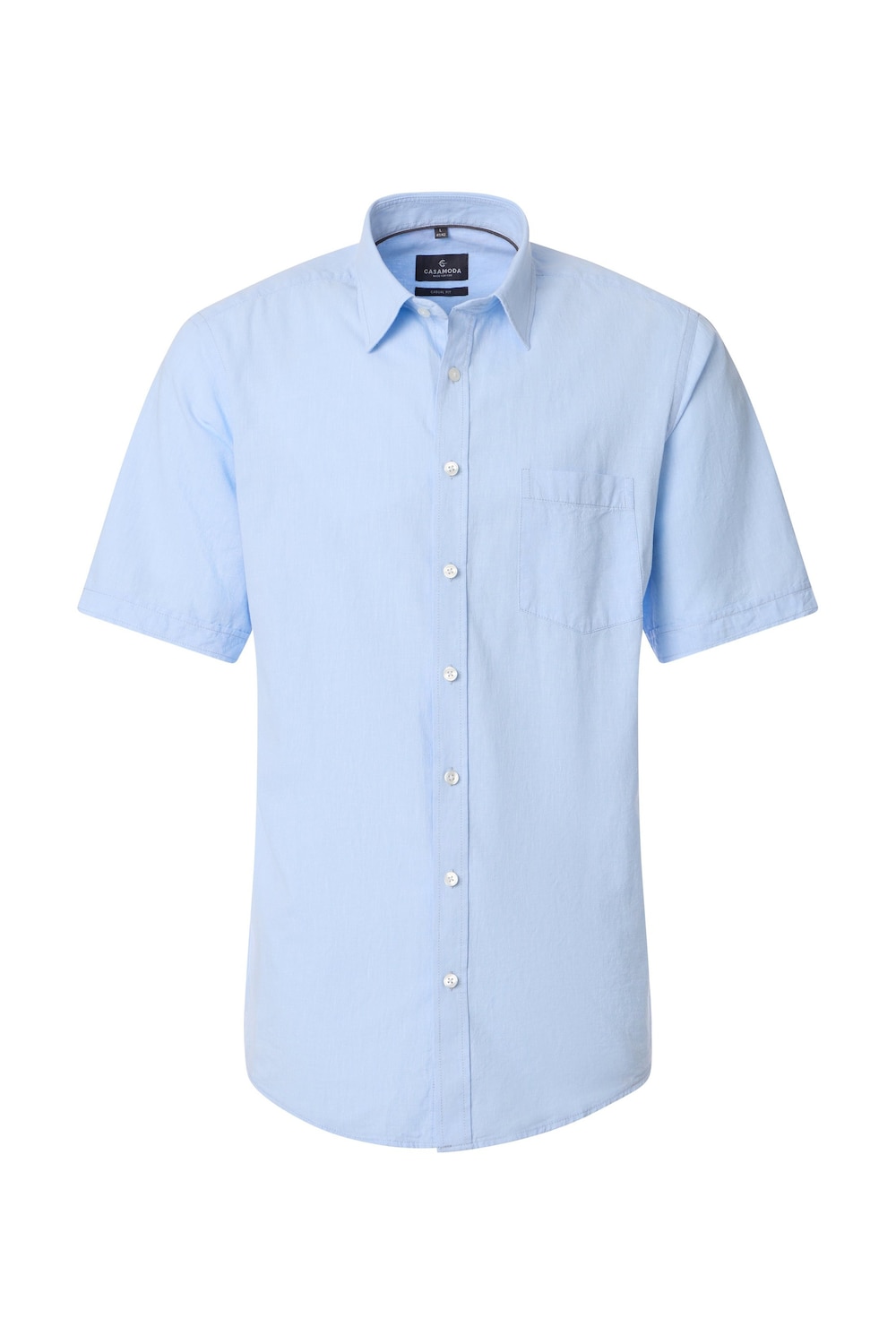 Leinenhemd Kurzarm uni Comfort Fit