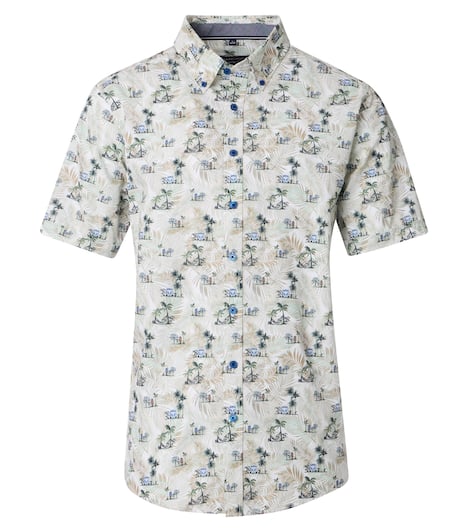 Freizeithemd Kurzarm Print Casual Fit