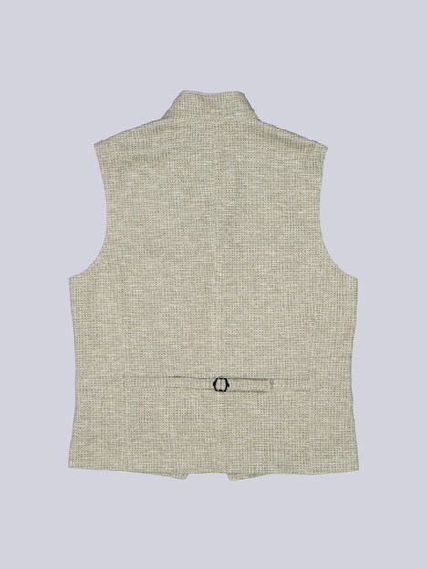 Herren Sakko-Weste in Waffel-Optik made in Europe , Khaki