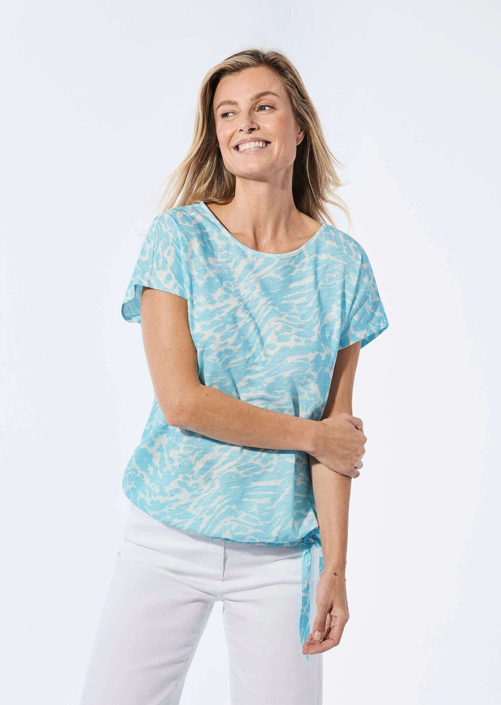 Shirt mit U-Boot-Ausschnitt