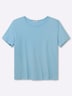 Kurzarm-Shirt Rippshirt mit Overlocknaht am Ärmel Kurzarm keine Angabe