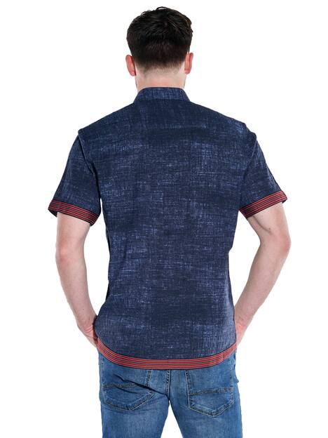 engbers Herren Kurzarm-Hemd regular , Marineblau