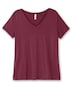 T-Shirt Kurzarm Uni Ohne Kragen