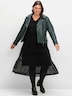 Spitzenkleid 3/4-Arm Uni Ohne Kragen