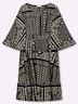 Maxikleid Maxikleid mit Paisley- und Ornamentmuster Langarm Ohne Kragen