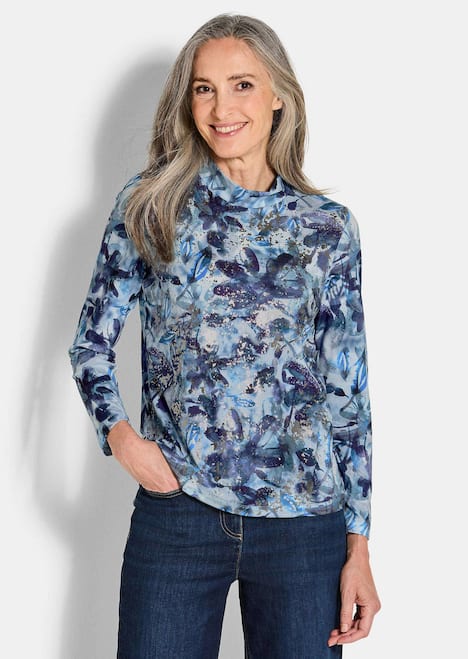 Jersey-Shirt mit Glanzdetails
