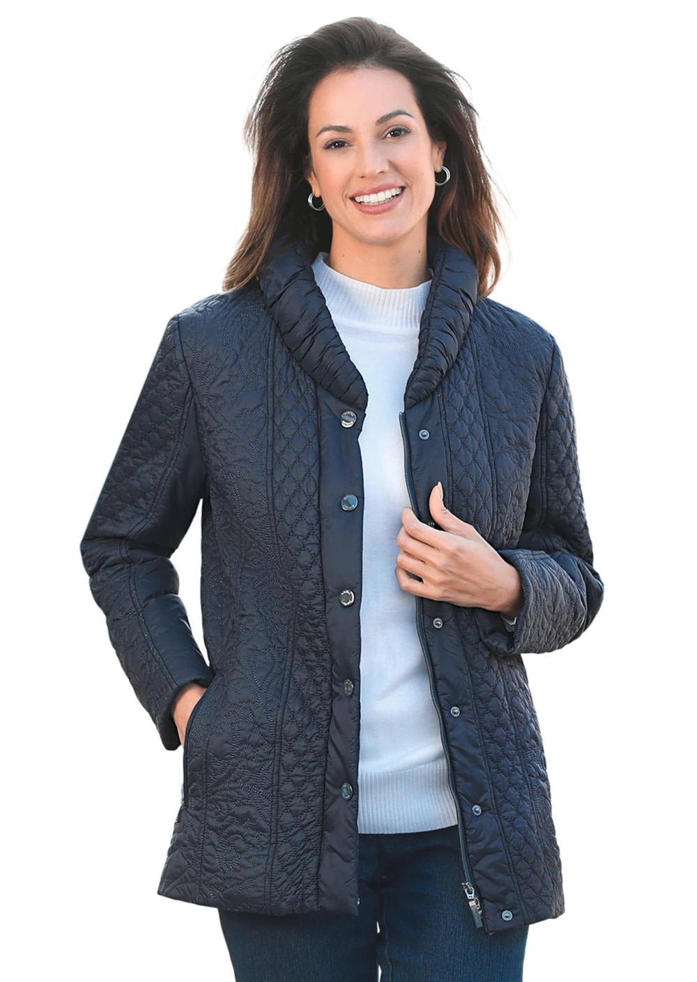 Jacke mit attraktivem Stepp-Mustermix