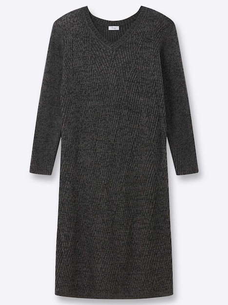 Strickkleid Strickkleid mit Rautenstrickmuster Langarm keine Angabe
