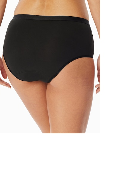 Schiesser Damen Slip 2-Pack Periodenslip Secret Care - schwarz
