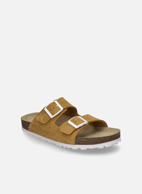 Damen Sandale Hermine 01, gelb-kombi