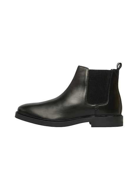 Chelsea Boots aus Leder mit elastischem Einsatz