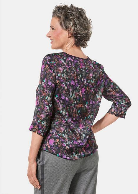 Seidig fließende Druckbluse