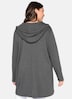 Longshirt Langarm Uni Mit Kapuze