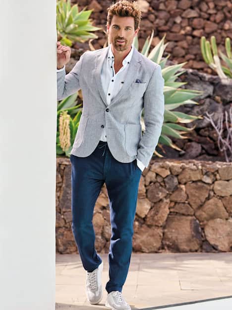 engbers Herren Freizeit-Sakko regular , Hellgrau