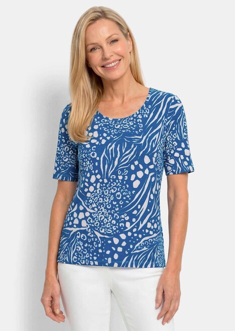 Viscose shirt in modieuze dierenprint